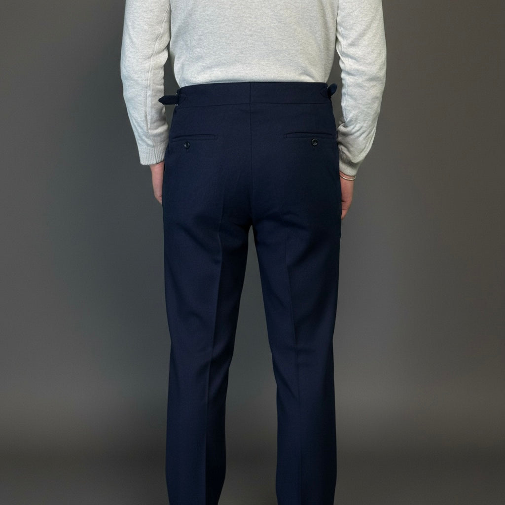 Pure Wool Navy Trousers