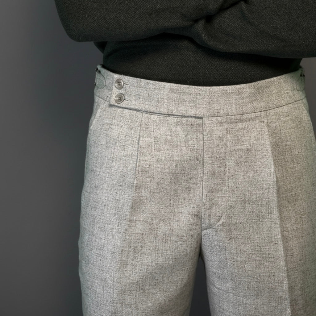 Pure Wool Beige Trousers