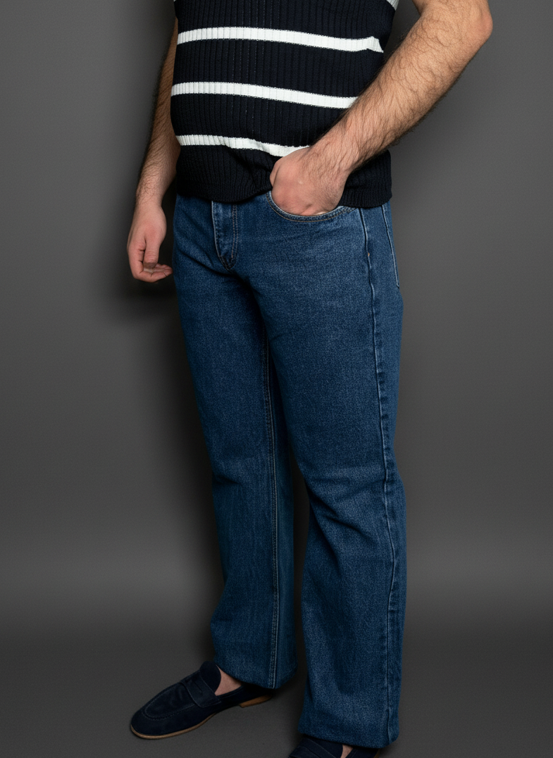 Men’s Light High Waist Straight Fit Jeans