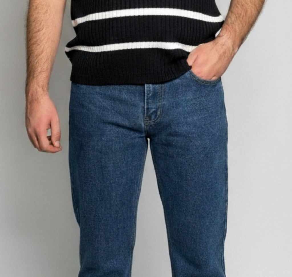 Men’s Light High Waist Straight Fit Jeans