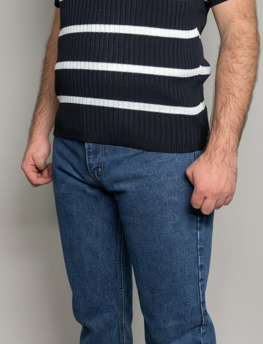 Men’s Light High Waist Straight Fit Jeans