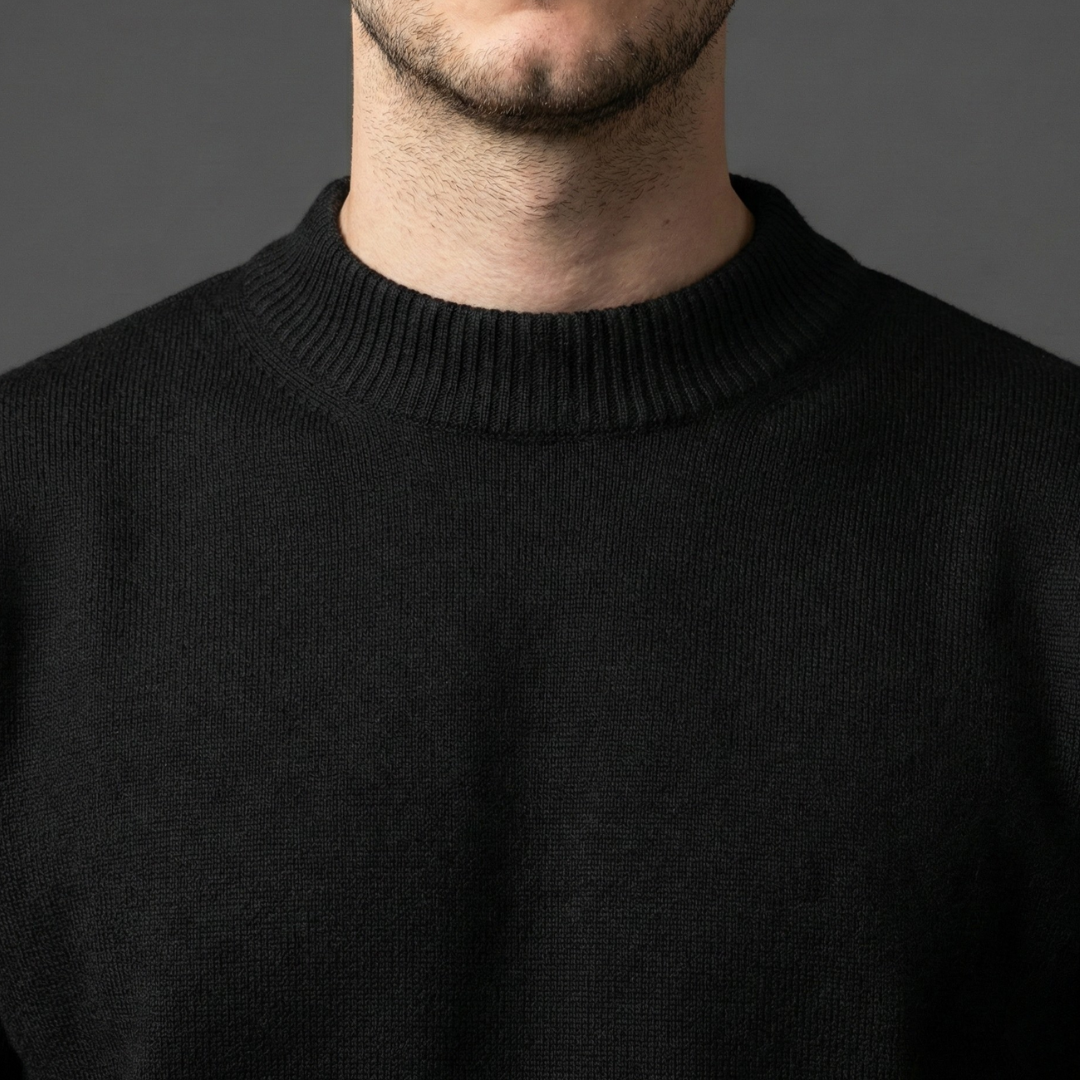 Essential Black Crew Neck Sweater