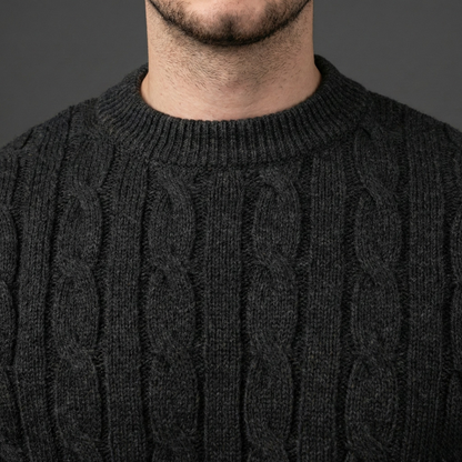 Essential Charcoal Cable Knit Sweater