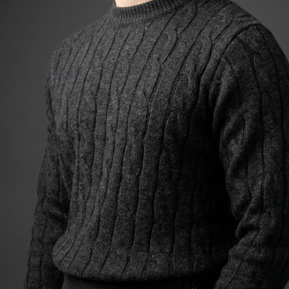 Essential Charcoal Cable Knit Sweater