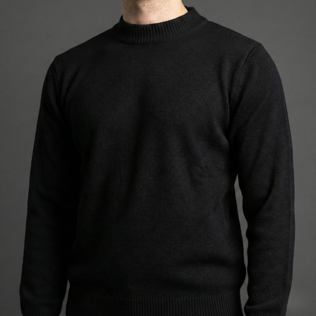 Essential Black Crew Neck Sweater