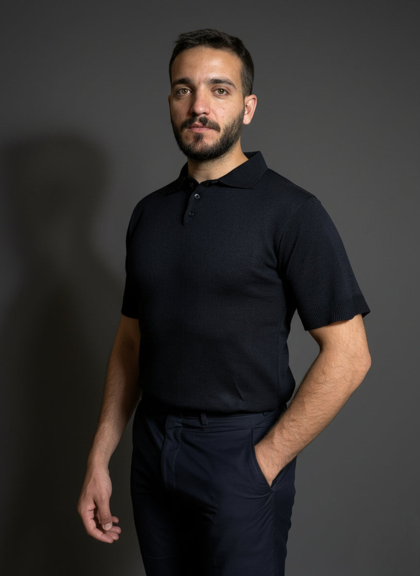 Classic Navy Blue Polo Shirt