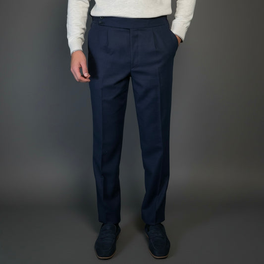 Pure Wool Navy Trousers