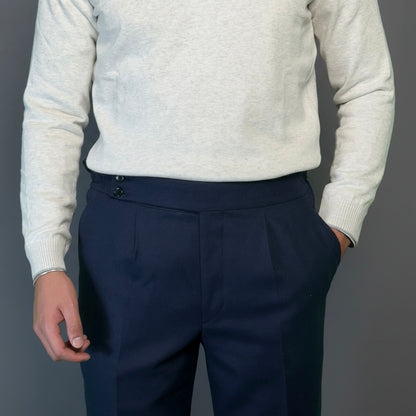 Pure Wool Navy Trousers