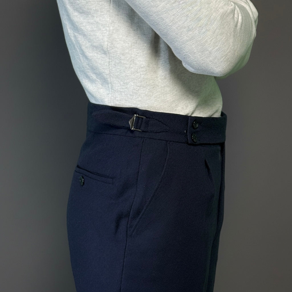 Pure Wool Navy Trousers