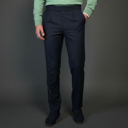 Navy Blue Tailored Trousers