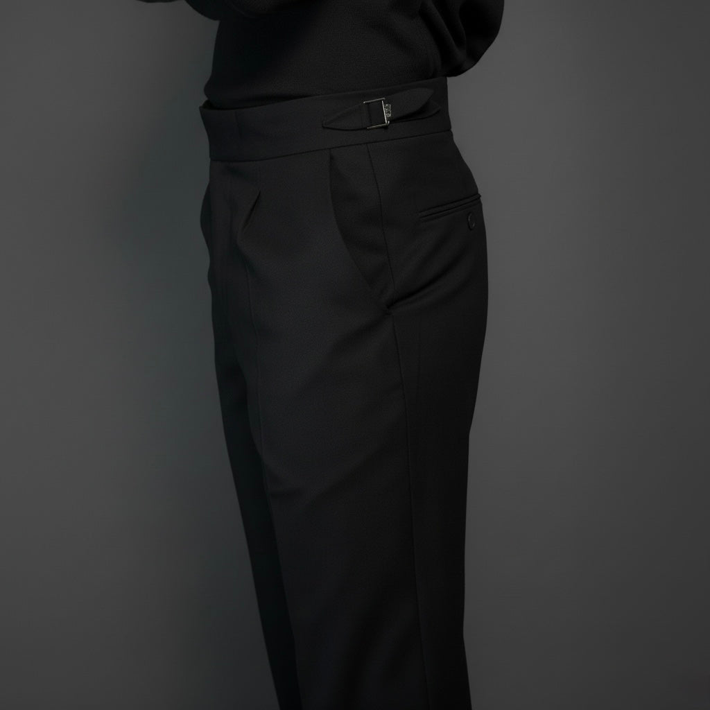 Pure Wool Black Trousers