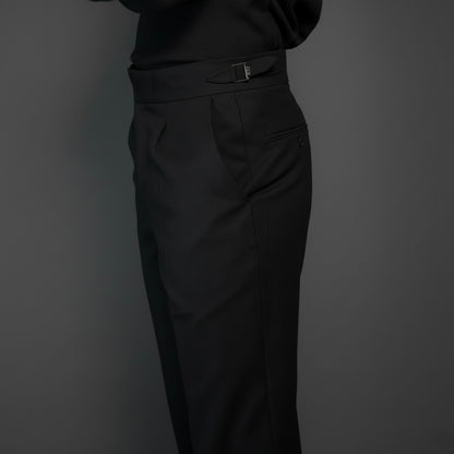 Pure Wool Black Trousers