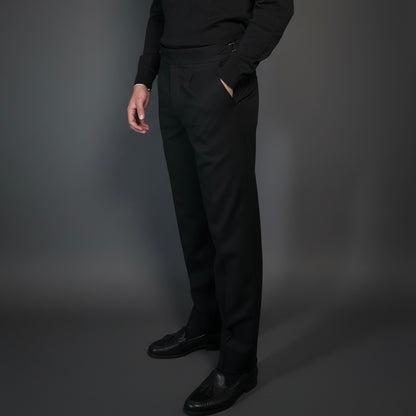 Pure Wool Black Trousers