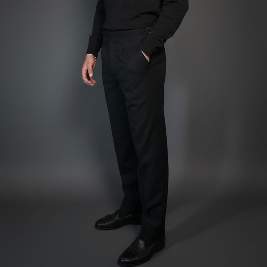 Pure Wool Black Trousers