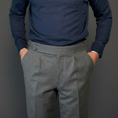 Pure Wool Charcoal Trousers