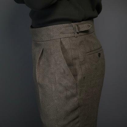 Pure Wool Taupe Trousers