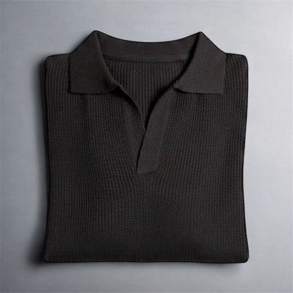 Charcoal Johnny Collar Polo Shirt